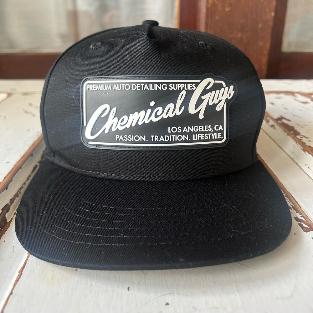 Chemical Guys Hat Cap Snap Back Mens Black Los Angeles Adjustable Logo